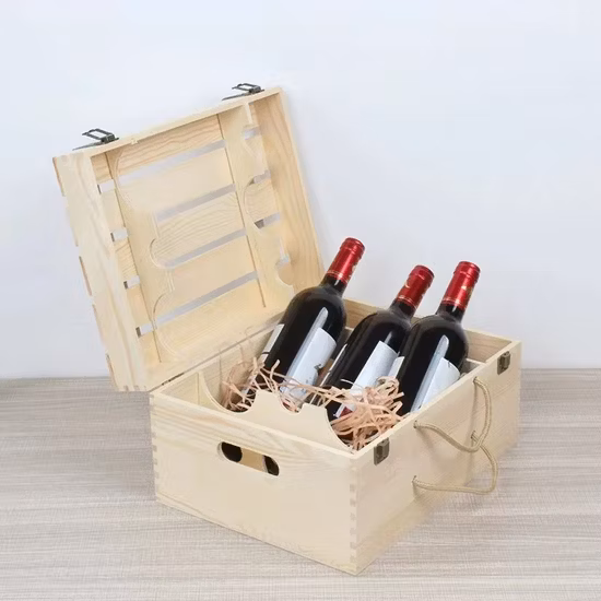China Custom Wooden Packaging Gift Wine Box