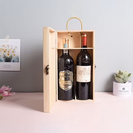 China Custom Wooden Packaging Gift Wine Box