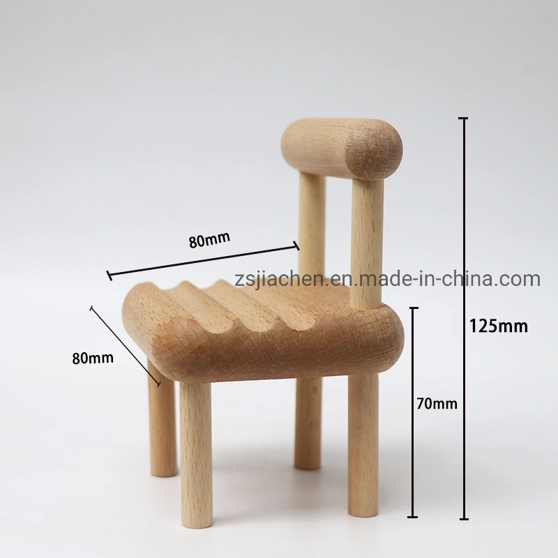 New Arrival Wooden Stool Cell Phone Stand Support Wooden Mobile Phone Holder for Girls