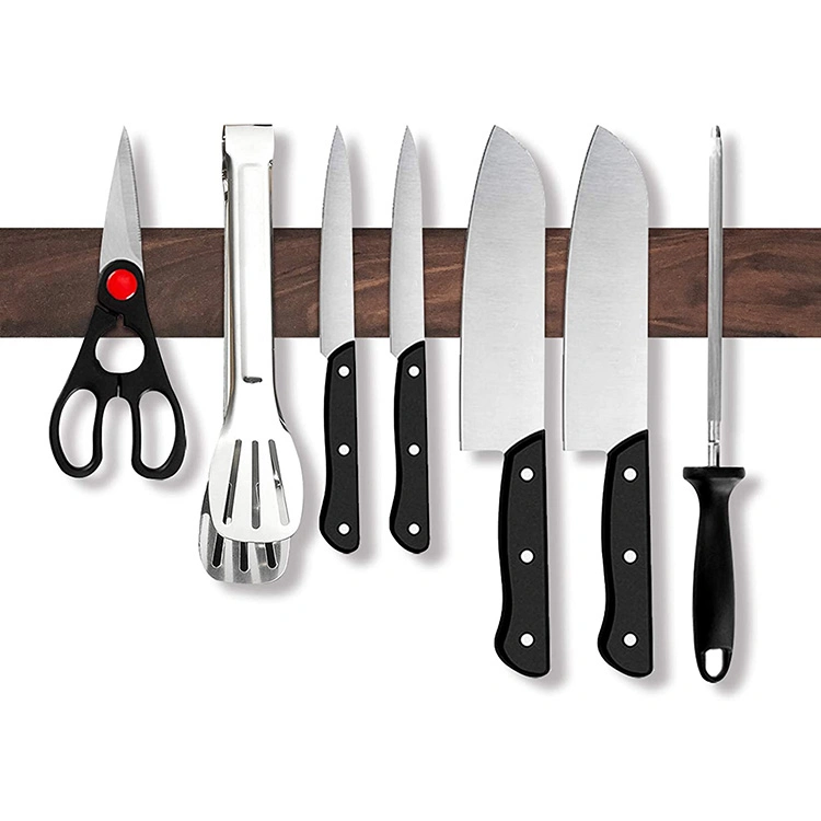 12 14 16 Inch Kitchen Wall Mounted Wooden Magnetic Knife Holder