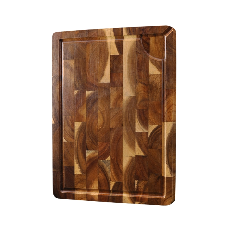 Custom/Wholesale Kitchen End Grain Wood Chopping Board Black Walnut Wooded Cutting Board with Juice Groove