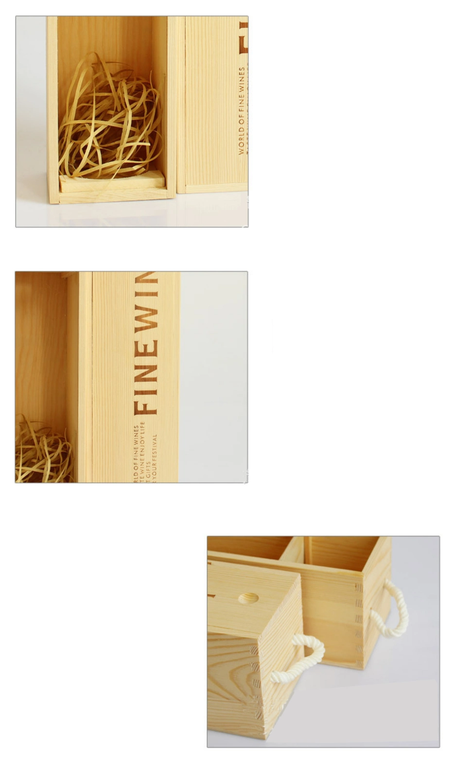 Factory Whole Sale Kinds of Packing Box Gift Box Wooden Wine Box