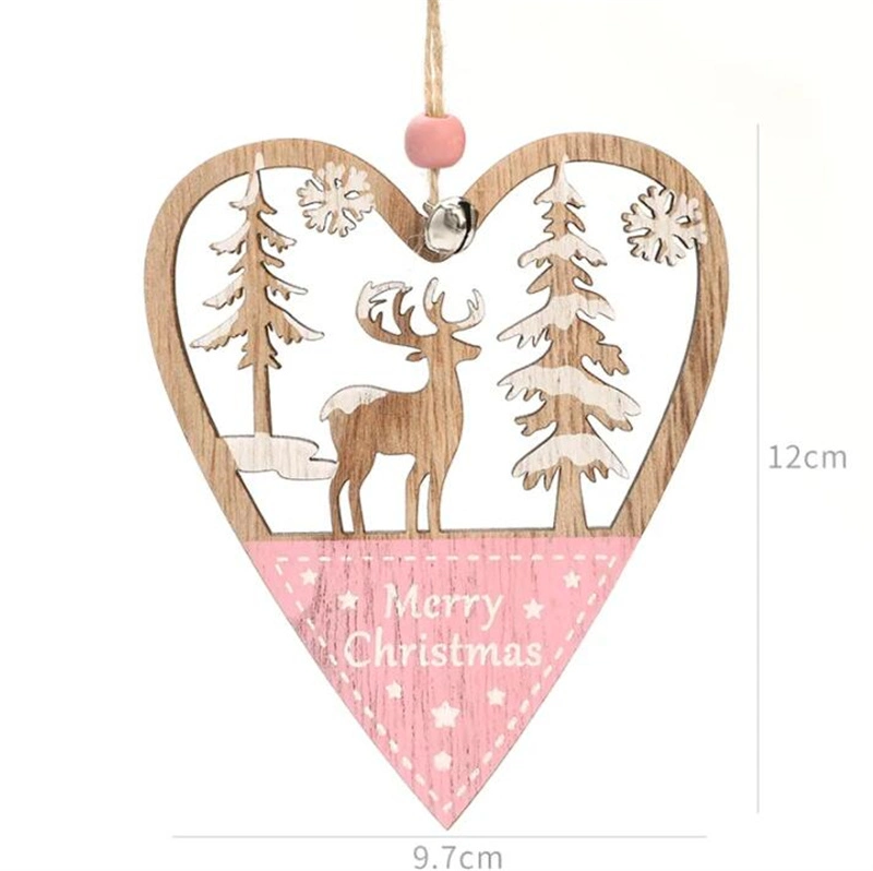 Wooden Crafts Creative Christmas Wood Pendant Home Decoration