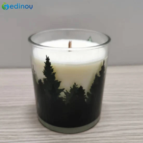 Black Matte Scented Soy Wax Scented Candle Holder with Wooden Wicks