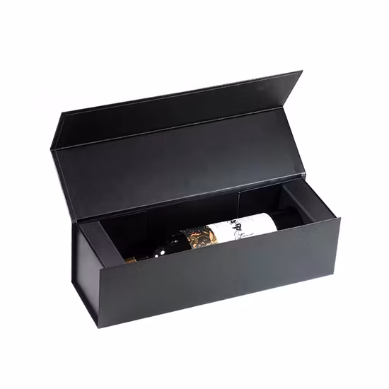 Custom Engraved Single Wine Bottle Gift Box Wood Wooden Box for Wine