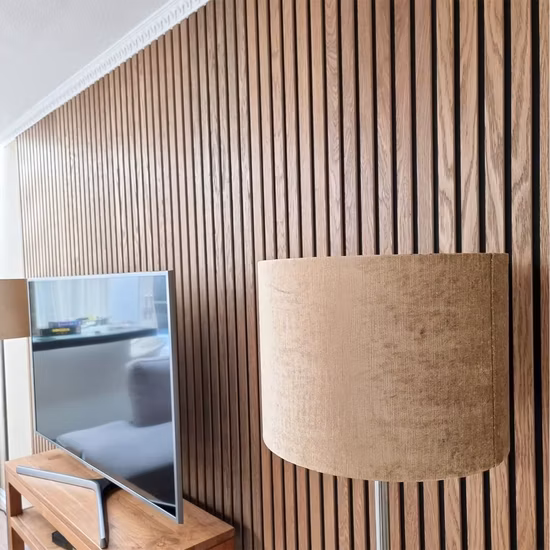 Akupanel MDF Wooden Slat Acoustic Panel for Office Hotel Wall Decoration Akustik Panel