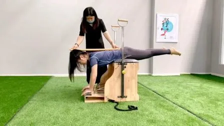 Home Use Body Balanced Pilates Equipment Wood Yoga Reformer Pilates Ladder Barrel