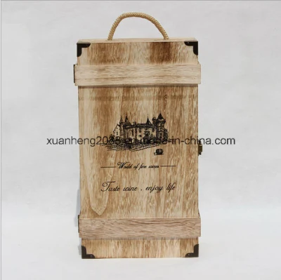 Portable Wooden Boxes for Wine Bottles