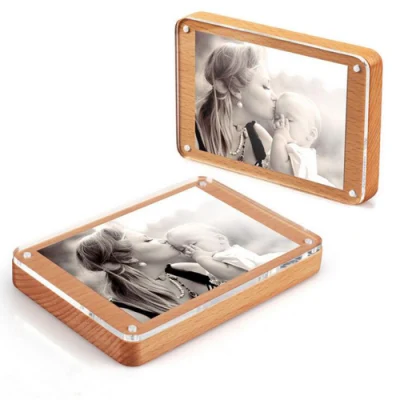 Wooden Acrylic Magnetic Photo Frame Wooden Acrylic Picture Frame