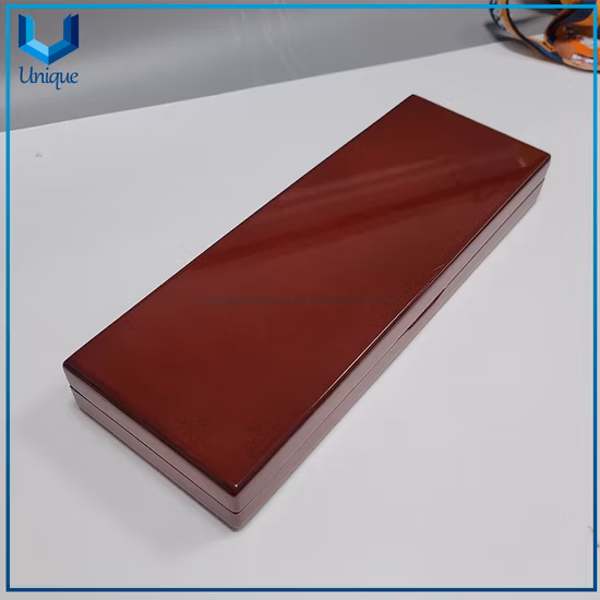 10X28cm Souvenir Coin Gift Box, Custom Design Medal /Bage Wooden Box in Red Wine, Factory Wholesale High Quality Wood Gift Box