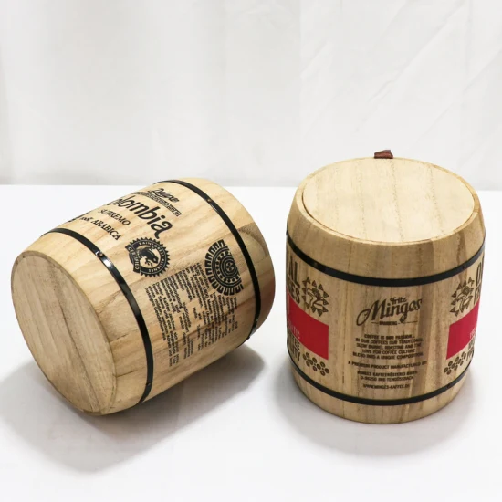 Painted Wooden Wine Barrel