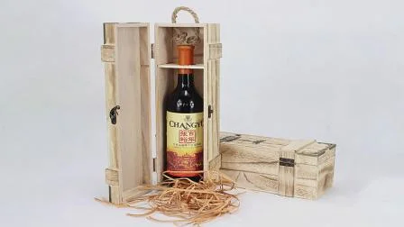 Single Wine Wooden Box with Restoring Ancient Design