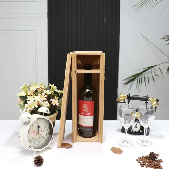 Clear Lid Packaging Storage Wine Design Vintage Retro Wine Custom Wooden Boxes